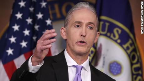 House Benghazi Committee Chairman, Trey Gowdy (R-SC), participates in a news conference with fellow Committee Republicans after the release of the Committee&#39;s Benghazi report on Capitol Hill June 28, 2016 in Washington, DC. 