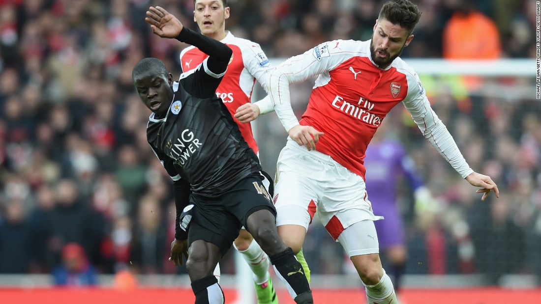 Had Britain been out of the EU last year, Frenchman N&#39;Golo Kante of Leicester City (left) would not have met the criteria for automatic qualification for a work visa because he had not yet played internationally before signing for the Foxes. Kante has just signed for Chelsea on a five-year deal.