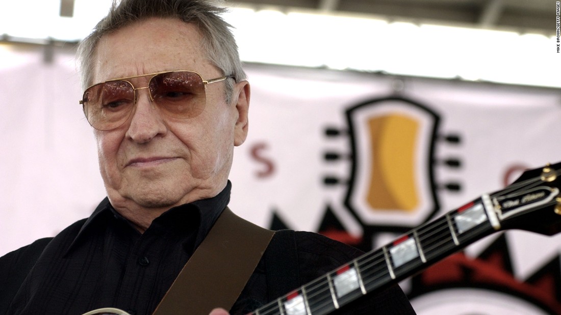 Scotty Moore, a legendary guitarist credited with helping to launch Elvis Presley&#39;s career, died at the age of 84 on June 28. Moore is a member of the Rock and Roll Hall of Fame, and he was ranked No. 29 on Rolling Stone&#39;s list of the 100 greatest guitarists.
