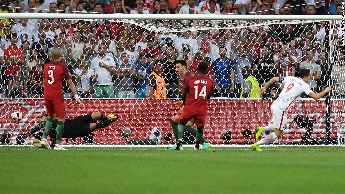 Poland&#39;s star forward, Robert Lewandowski, opened the scoring in the second minute. It was the second-fastest goal in the history of the European Championship.