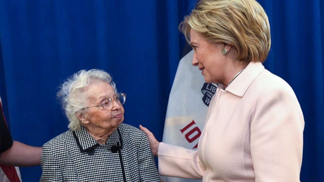 Ruline Steininger, 103, was one of the first people in Iowa to vote for Hillary Clinton &lt;a href=&quot;http://www.cnn.com/2016/09/30/politics/103-ruline-steininger-hillary-clinton/index.html&quot;&gt;in September&lt;/a&gt;. The former schoolteacher, who cast her first vote for Franklin D. Roosevelt in 1936, said that staying politically active kept her young but also &lt;a href=&quot;http://www.desmoinesregister.com/story/news/elections/presidential/caucus/2016/01/29/iowan-ruline-steininger-hillary-clinton-presidential-vote/79528196/&quot; target=&quot;_blank&quot;&gt;told her local paper&lt;/a&gt; that the secret to her long life was &quot;I just keep not dying.&quot; She eventually did, in February. 