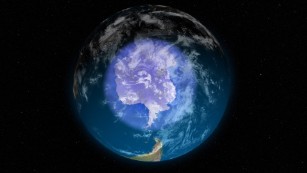 The Antarctic ozone layer was starting to heal