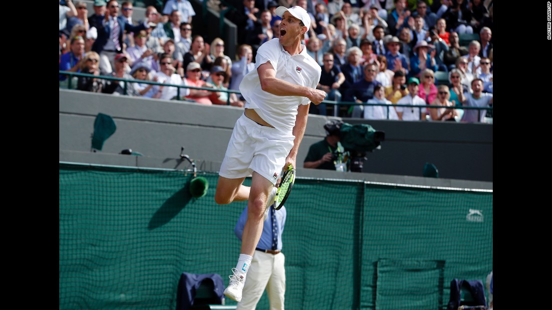 Querrey, who had led by two sets to love overnight before the game was suspended for rain, held his nerve in a fourth-set tiebreak to win  7-6 6-1 3-6 7-6. 