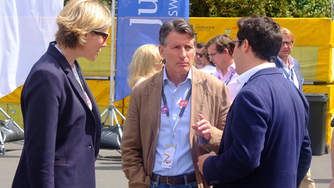 IAAF president Sebastien Coe was among the VIP guests at Sunday&#39;s race. 