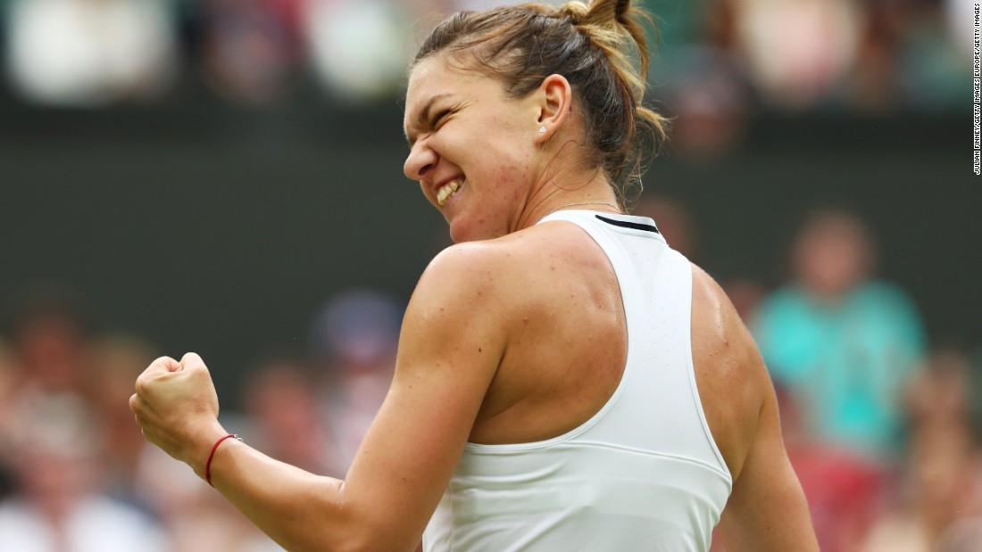 Simona Halep reached the last eight of Wimbledon for the second time in her career after coming from behind to beat American Madison Keys. 
