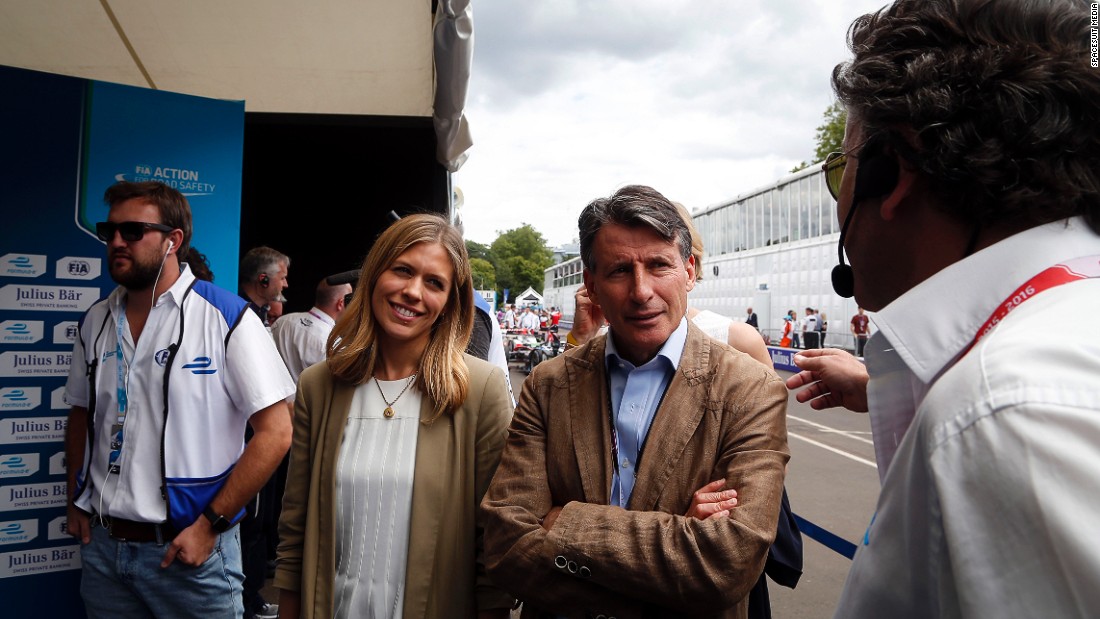 IAAF president Sebastian Coe was one of the VIP guests who attended Sunday&#39;s final Formula E race of the 2015-16 season in Battersea Park. 