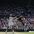Federer returns serve Marin Cilic Wimbledon quarterfinals