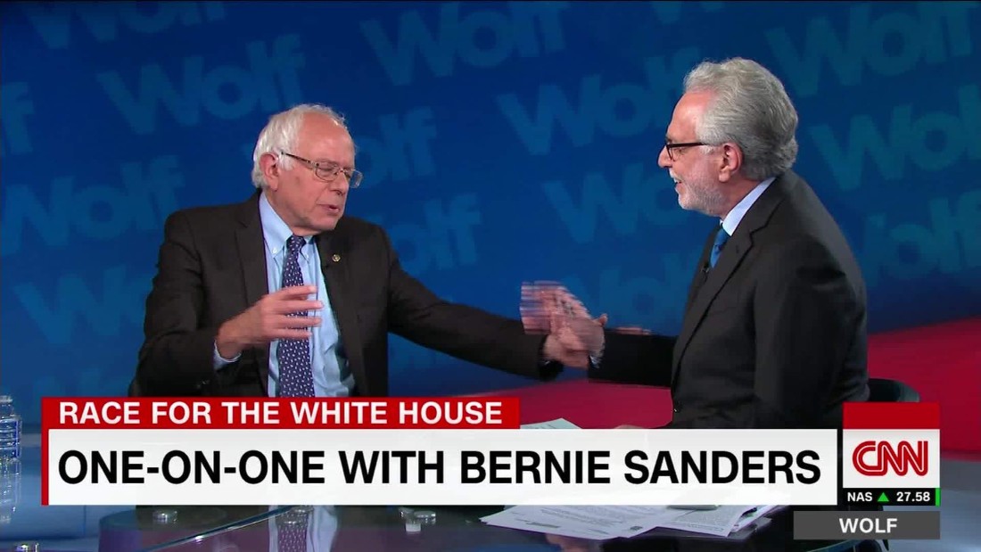 All The Times Sanders Called Wolf Blitzer Jake Tapper - CNN Video