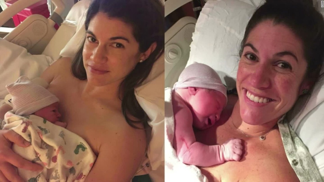 A pair of twin sisters both gave birth to their first-born children on the ...