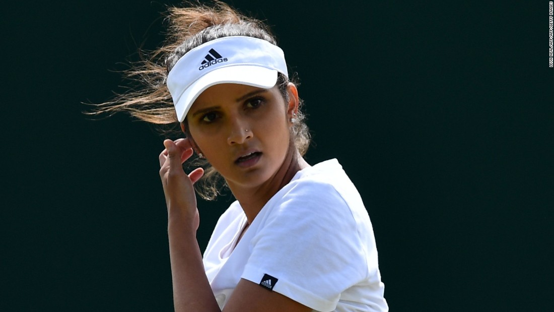 Sania Mirza (pictured) won the women&#39;s doubles title last year with Martina Hingis, but the top-ranked duo were shocked in Thursday&#39;s quarterfinals by fifth seeds Timea Babos and Yaroslava Shvedova, who will next play American No. 10 pairing Raquel Atawo and Abigail Spears. 