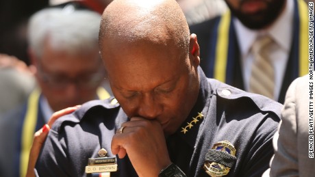 Dallas gunman wrote &#39;RB&#39; in his own blood 