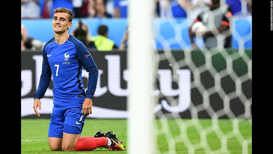 Antoine Griezmann, the tournament&#39;s top scorer with six goals, wasted a glorious opportunity to win it for France with the scores level at 0-0.