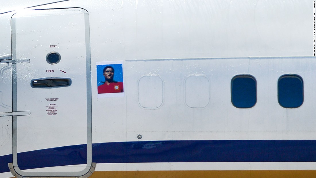 In a heartwarming touch, the aircraft featured an image of the late, great Eusebio -- scorer of 41 goals in just 64 appearances for Portugal. 