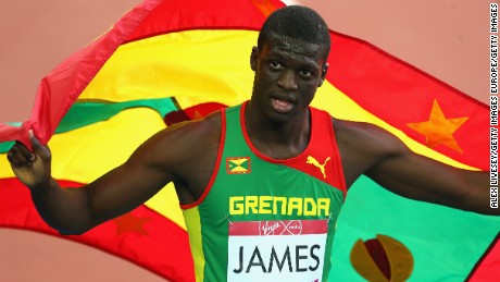 GLASGOW, SCOTLAND - JULY 30:  Kirani James of Grenada celebrates winning gold in the Men&#39;s 400 metres Final at Hampden Park during day seven of the Glasgow 2014 Commonwealth Games on July 30, 2014 in Glasgow, United Kingdom.  (Photo by Alex Livesey/Getty Images)