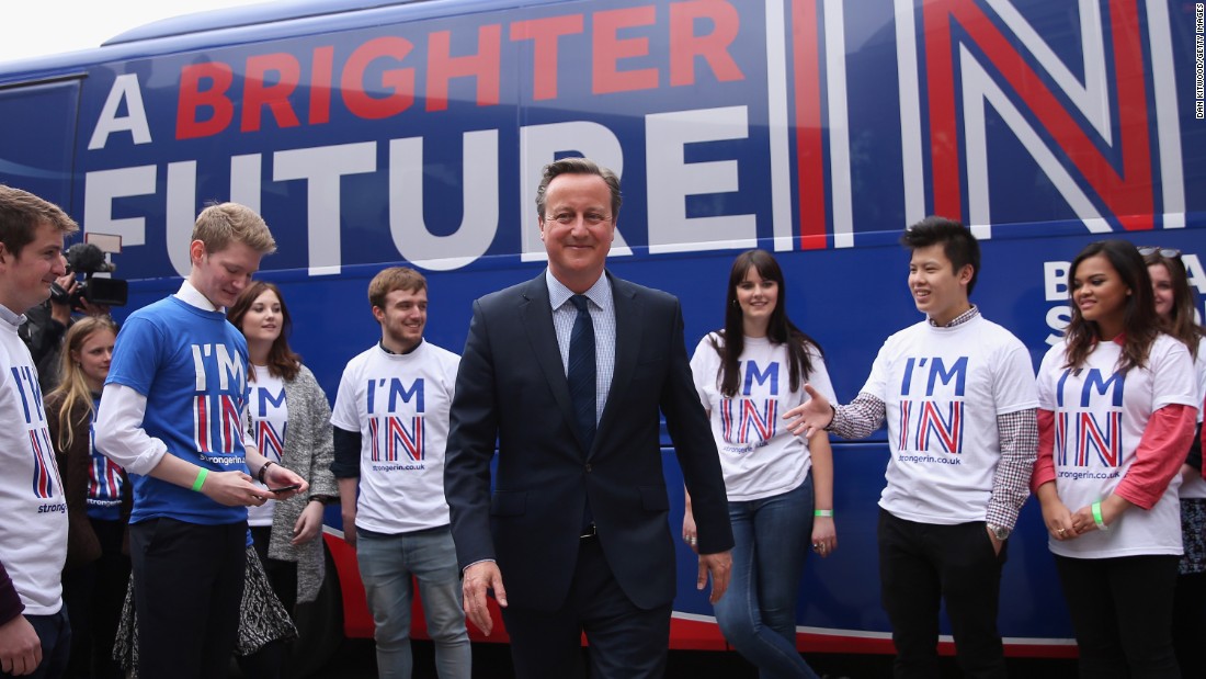 Cameron tries to get the youth vote in April 2016, ahead of the referendum on the UK&#39;s membership of the European Union. 