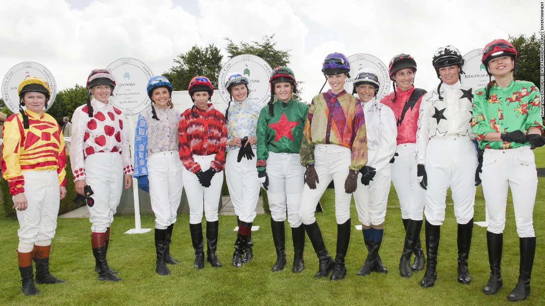 Each year the Magnolia Cup features women from a range of business backgrounds, with little to no experience of horse racing. Pictured is the 2012 lineup at the Glorious Goodwood festival.