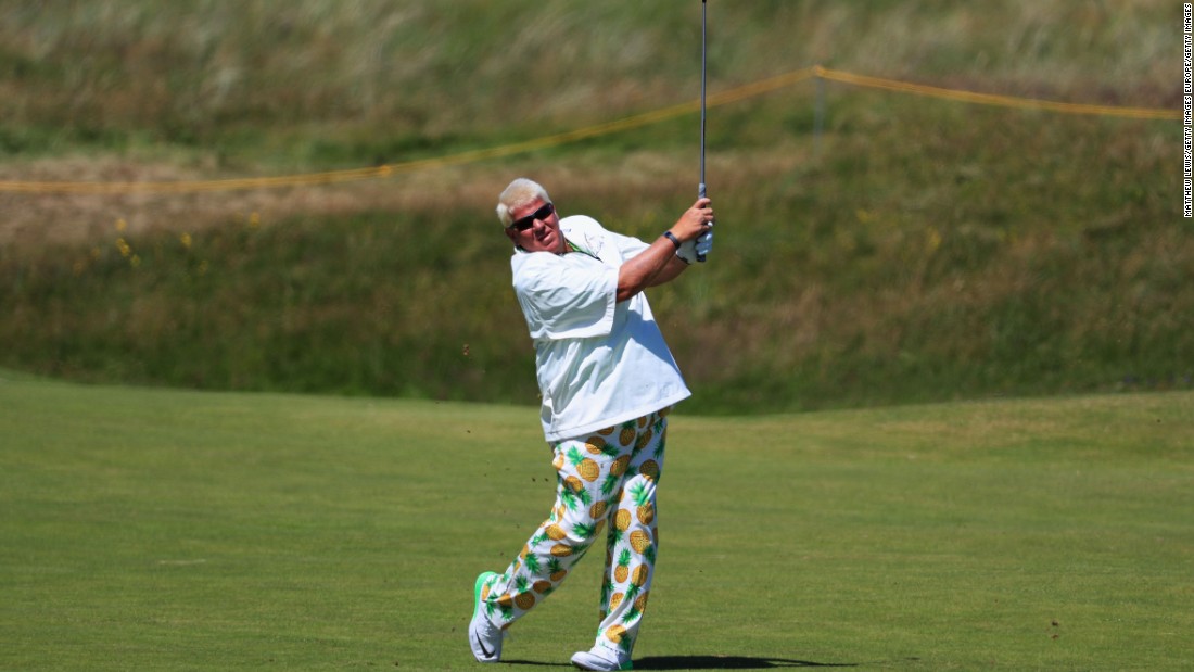 And finally, just in case you thought you hadn&#39;t seen enough of John Daly over the years, the 50-year-old -- who won the 1995 Open -- showed off his pins with a pair of pineapple trousers on his way to a four-over 75. Majestic. 