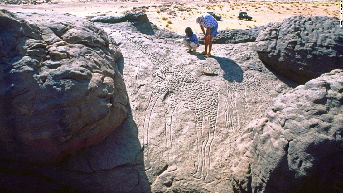 Meanwhile some animals, like giraffes in Niger, still live in the same areas as the artworks of their forebears.