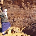 african rock art  Libya - Giraffe frieze