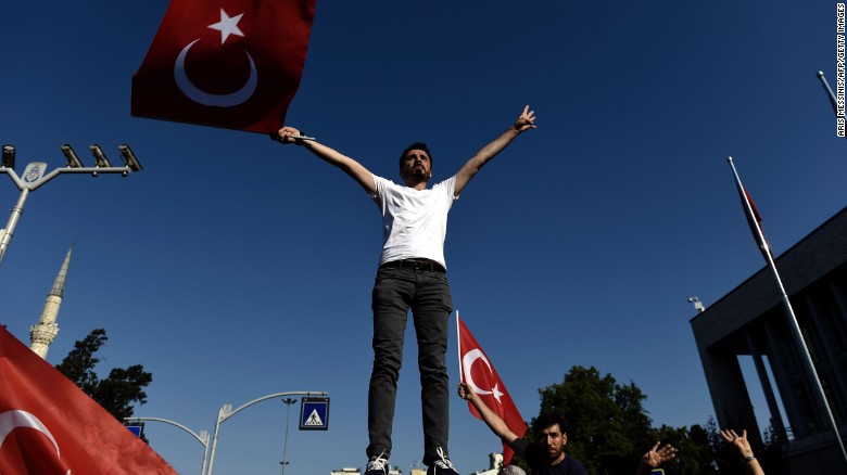 Celebratory mood on Turkey streets follows chaos