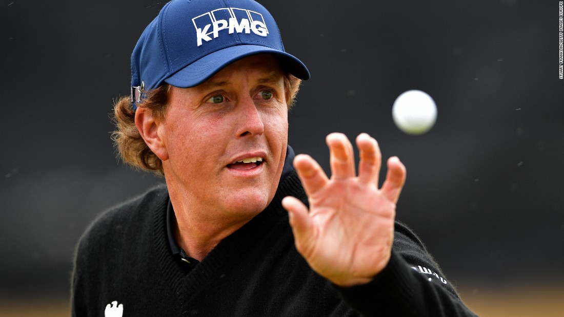 Halfway leader Phil Mickelson of the United States went head to head with Stenson throughout the round and is one shot adrift. 