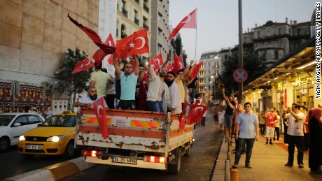 People flood Taksim Square following the President&#39;s call to occupy the streets. 