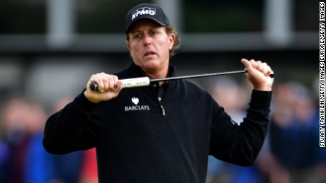 Phil Mickelson battled with Henrik Stenson on a thrilling final day of the British Open in July.