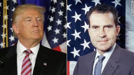 What sets Trump apart from Nixon and Clinton