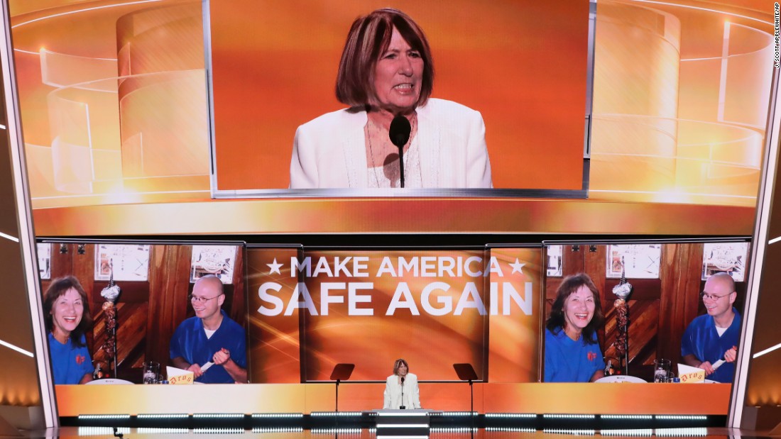 Patricia Smith, mother of Benghazi victim Sean Smith, told the crowd in Cleveland, &quot;I blame Hillary Clinton personally.&quot; Clinton, the Democratic Party&#39;s presumptive nominee, was secretary of state when the attack occurred in Libya in 2012.