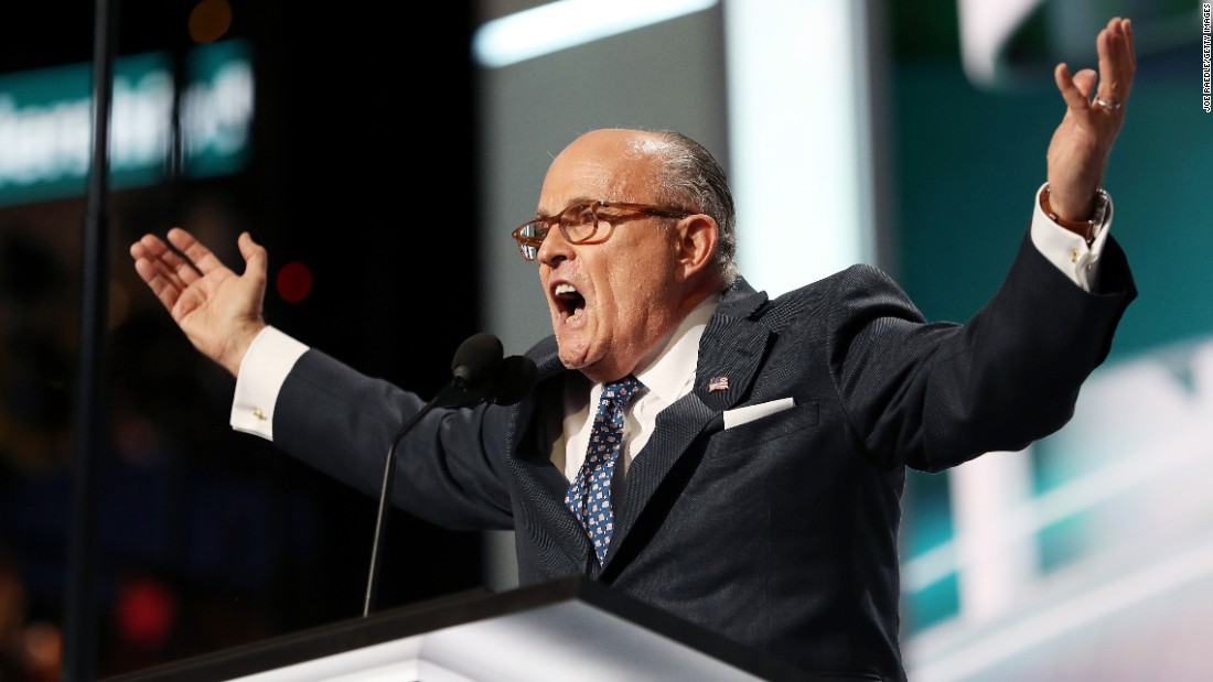 Former New York City Mayor Rudy Giuliani delivered a fiery speech before Melania Trump. Among his topics was the fight against terrorists. &quot;We know who you are, and we&#39;re coming to get you!&quot; he said.