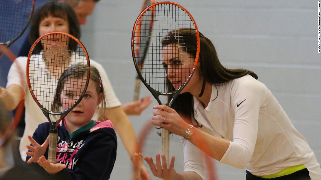 The Duchess of Cambridge has also shown off her tennis skills and is a keen enthusiast.