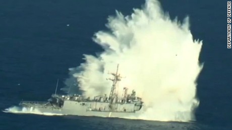 See A Retired U S Navy Ship Get Bombarded At Sea