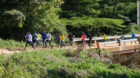 A morning training run in Ngong, Kenya. 