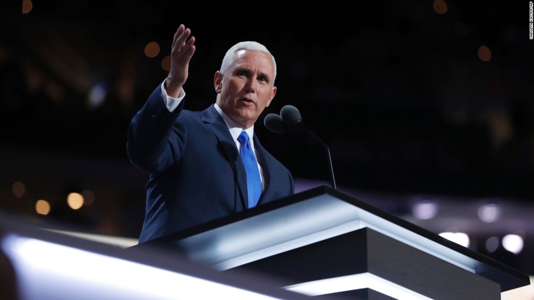 &quot;I&#39;m a Christian, a conservative and a Republican, in that order,&quot; Pence told the crowd.