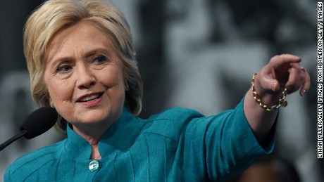 LAS VEGAS, NV - JULY 19:  Democratic presidential candidate Hillary Clinton speaks at the American Federation of State, County and Municipal Employees (AFSCME) 42nd International Convention at the Las Vegas Convention Center on July 19, 2016 in Las Vegas, Nevada. Clinton continues to campaign for the general election in November while the Republicans hold their national convention.  (Photo by Ethan Miller/Getty Images)