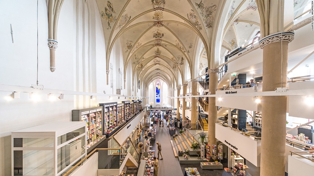 If libraries are cathedrals of learning, then it&#39;s not a huge stretch to place a bookshop in a church. &lt;a href=&quot;http://waandersindebroeren.nl/&quot; target=&quot;_blank&quot;&gt;Waanders In de Broeren&lt;/a&gt; in Zwolle sits within a converted 15th century Dominican church. The refit builds in three floors but pays respect to the original vaulted ceiling, while architects &lt;a href=&quot;http://www.bkpunt.nl/#0&quot; target=&quot;_blank&quot;&gt;BK. Architecten&lt;/a&gt; transformed the building&#39;s transepts into reading rooms, complete with stained glass windows.