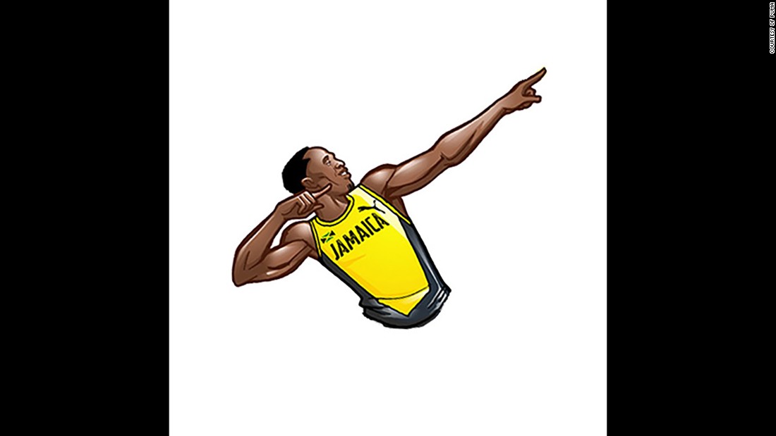 Posing Bolt.