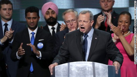 PHILADELPHIA, PA - JULY 28:  Ret. Gen. John Allen delivers remarks on the fourth day of the Democratic National Convention at the Wells Fargo Center, July 28, 2016 in Philadelphia, Pennsylvania. Democratic presidential candidate Hillary Clinton received the number of votes needed to secure the party's nomination. An estimated 50,000 people are expected in Philadelphia, including hundreds of protesters and members of the media. The four-day Democratic National Convention kicked off July 25.  (Photo by Alex Wong/Getty Images)