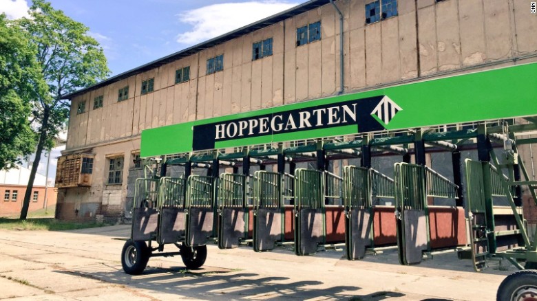 The exterior of Hoppegarten racetrack on the outskirts of Berlin, Germany.