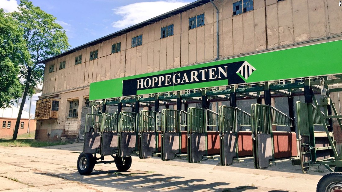 The exterior of Hoppegarten racetrack on the eastern outskirts of Berlin, Germany.