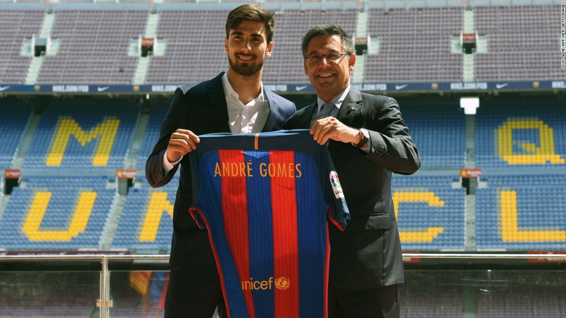 On July 21, Andre Gomes joined Barcelona from Valencia for an initial fee of &amp;euro;35 million ($39 million) after a successful Euro 2016 in which the midfielder helped Portugal win its first international title.