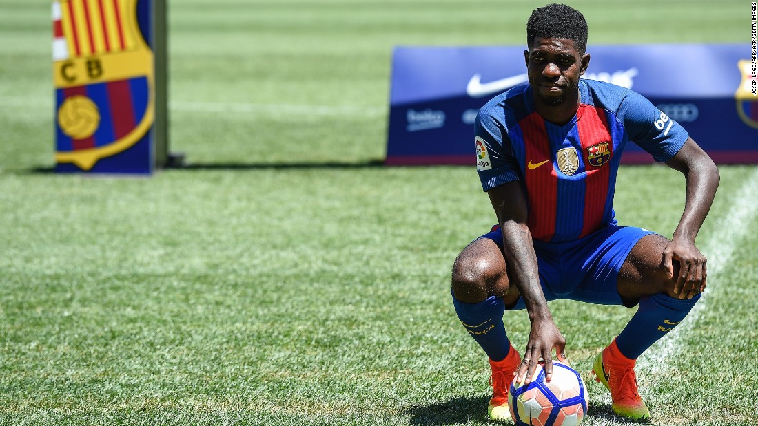 France defender Samuel Umtiti moved to the Spanish champion on July 30, signing a five-year deal after Barca paid French side Lyon &amp;euro;25 million ($27.9 million).