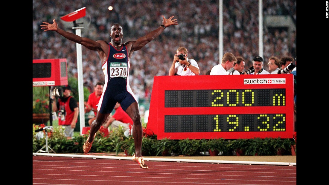&lt;strong&gt;Gold shoes, gold medal:&lt;/strong&gt; Michael Johnson and his flashy spikes set a new world record in the 200 meters, finishing in 19.32 seconds in 1996. The American also added gold in the 400 meters that year.