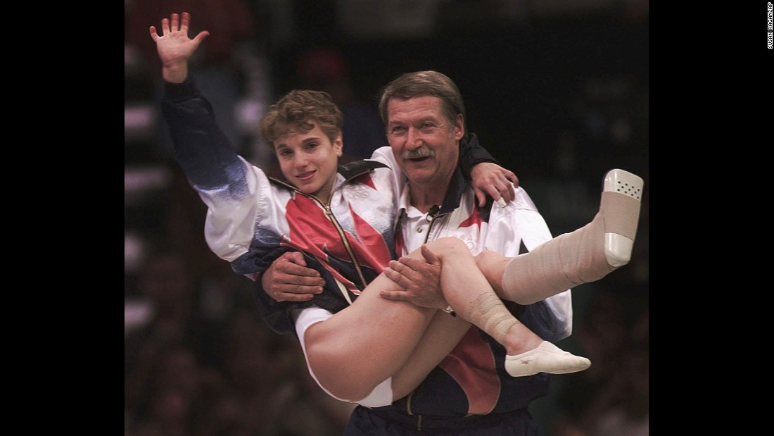 &lt;strong&gt;Strug digs deep: &lt;/strong&gt;U.S. gymnast Kerri Strug injured her ankle on her second-to-last vault during the team competition at the 1996 Summer Games in Atlanta. But with a gold medal in the balance, she still had to go once more and land on her feet. She did just that, clinching victory and making her an American hero.