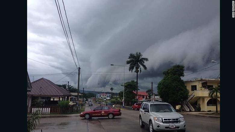 Tourist Sean Williams said the clouds in Belize are getting darker.