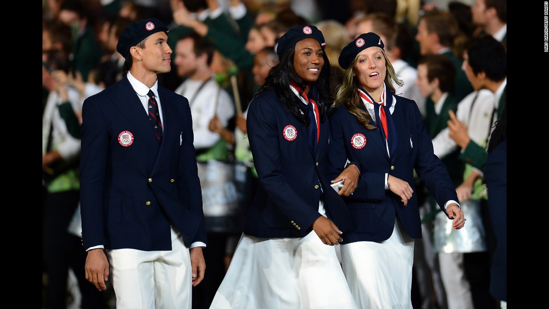 &lt;strong&gt;London, 2012: &lt;/strong&gt;Aside from perpetuating the Olympic fetish for blazers and tight white pants, the London uniforms caused outrage because they were made in China. 