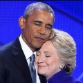 obama clinton hug DNC