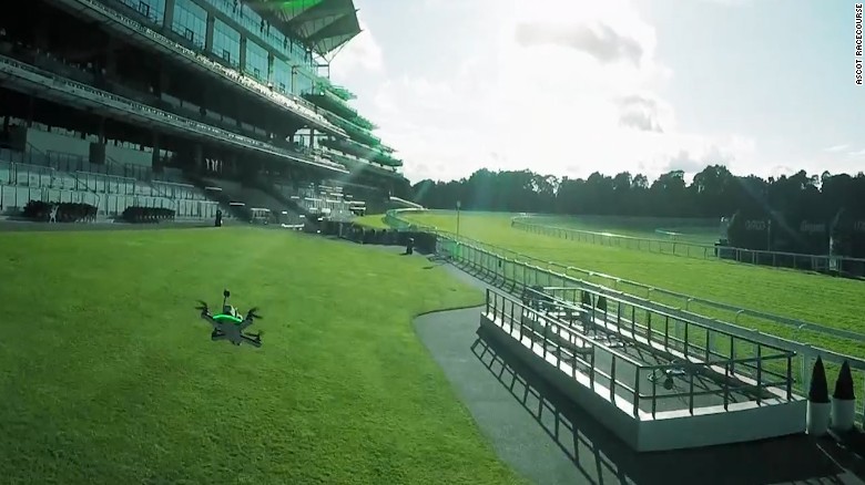 Horses and drones at Ascot? Must be the Shergar Cup