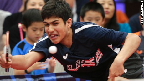 Table tennis player Kanak Jha is the youngest US athlete competing in Rio.