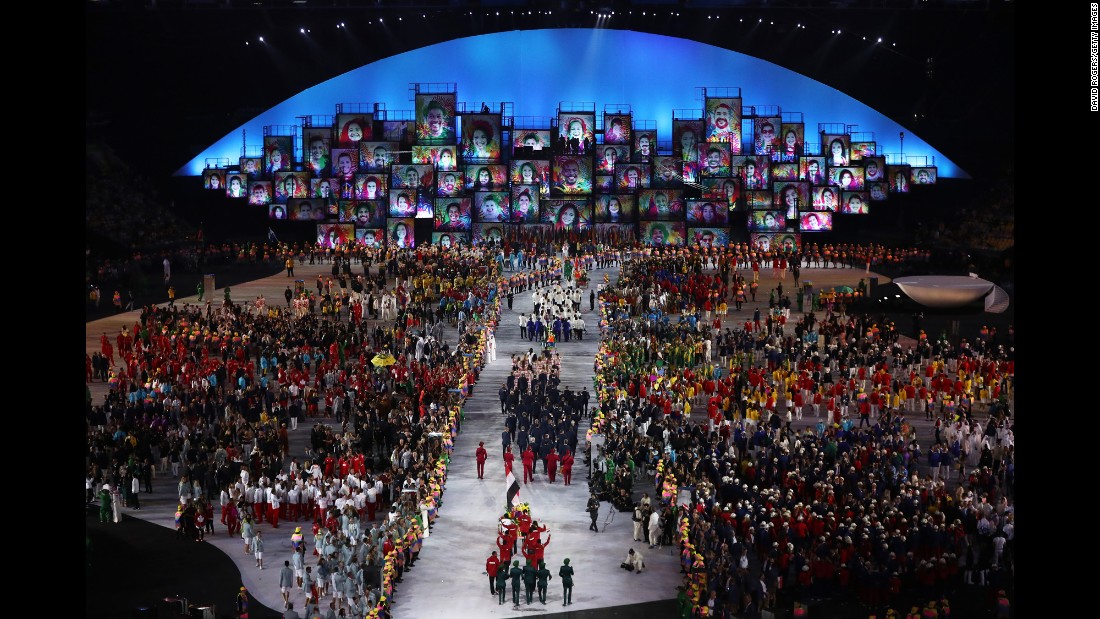 There were more than 200 countries taking part in the opening ceremony.